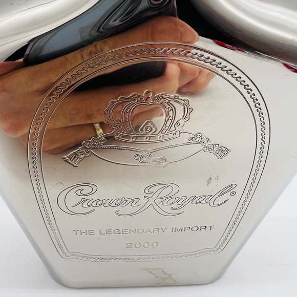 Crown Royal Branded Stainless Steel Flask - Silver 6 Ounces - Picture 4 of 13